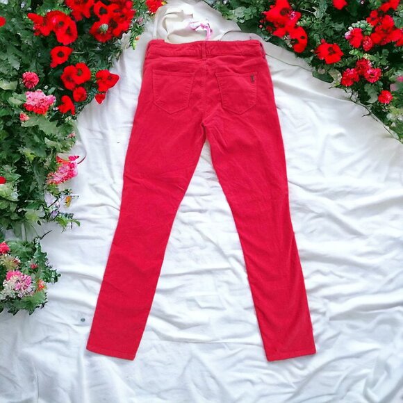 NWT Isaac Mizrahi Jeans Red Skinny Corduroys Size 4 - Picture 7 of 7